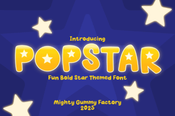 Popstar - Fun Bold Star Themed Font