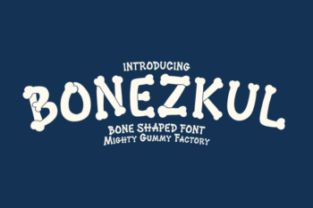 BONEZKUL – Spooky, Bone-Shaped, Halloween Display Font