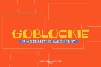 GOBLOCKIE – Fun, Geometric, Block Font