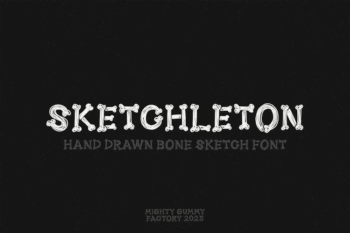 SKETCHLETON – Hand Drawn Bone Sketch Font