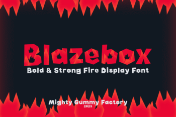 BLAZEBOX – Bold & Strong Fire Display Font