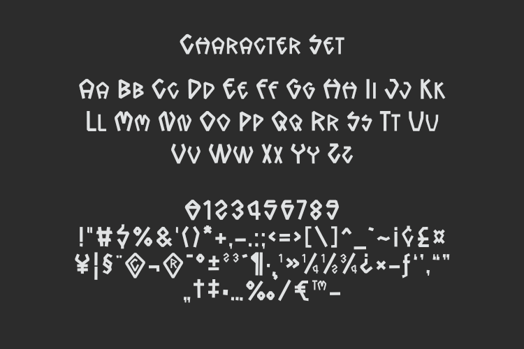 kronkeld Nordic Rune Display Font – font preview mockup