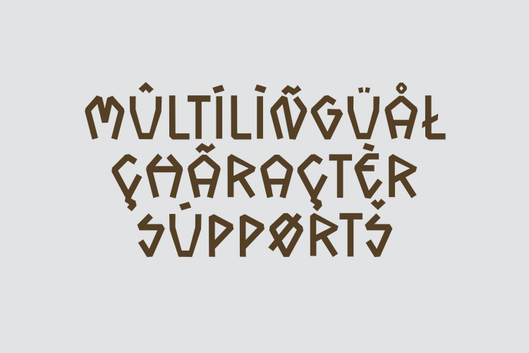 kronkeld Nordic Rune Display Font – font preview mockup