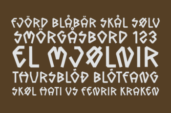 kronkeld Nordic Rune Display Font – font preview mockup