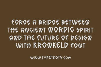 kronkeld Nordic Rune Display Font – font preview mockup