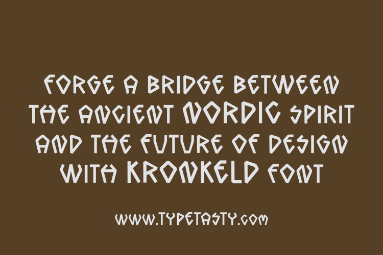 kronkeld Nordic Rune Display Font – font preview mockup